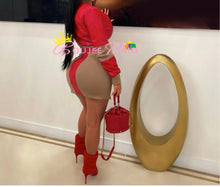 Load image into Gallery viewer, Red Leather Zipper Set
