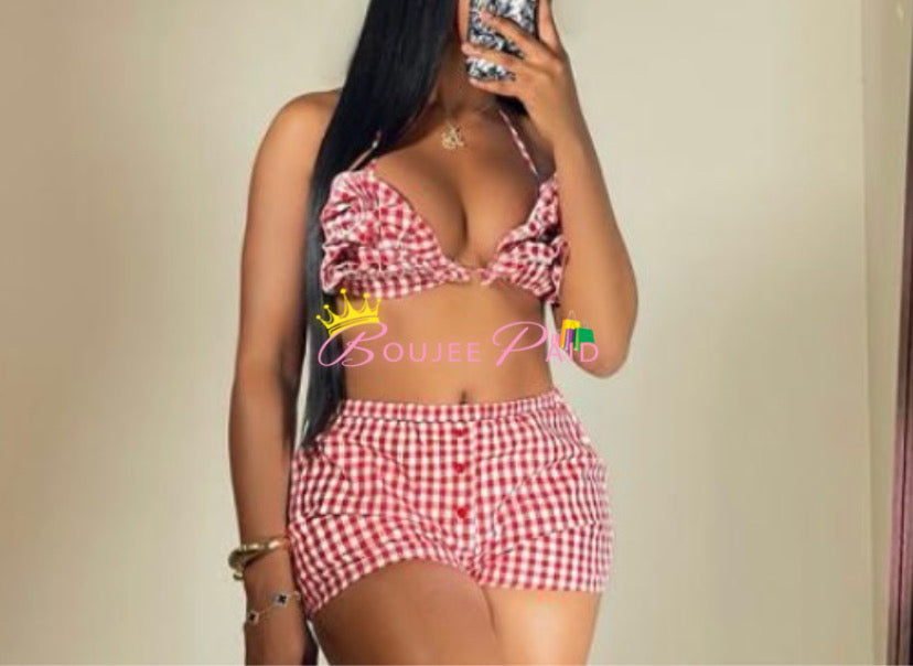 Plaid Short Set