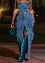 Load image into Gallery viewer, Denim Pocket Dress
