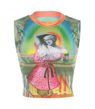 Load image into Gallery viewer, Sky Print Crop Top
