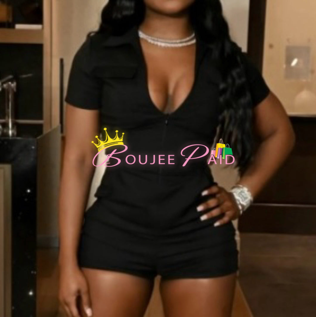Black Shorts Romper