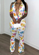 Load image into Gallery viewer, Halter Flower Jumpsuit
