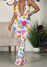Load image into Gallery viewer, Halter Flower Jumpsuit
