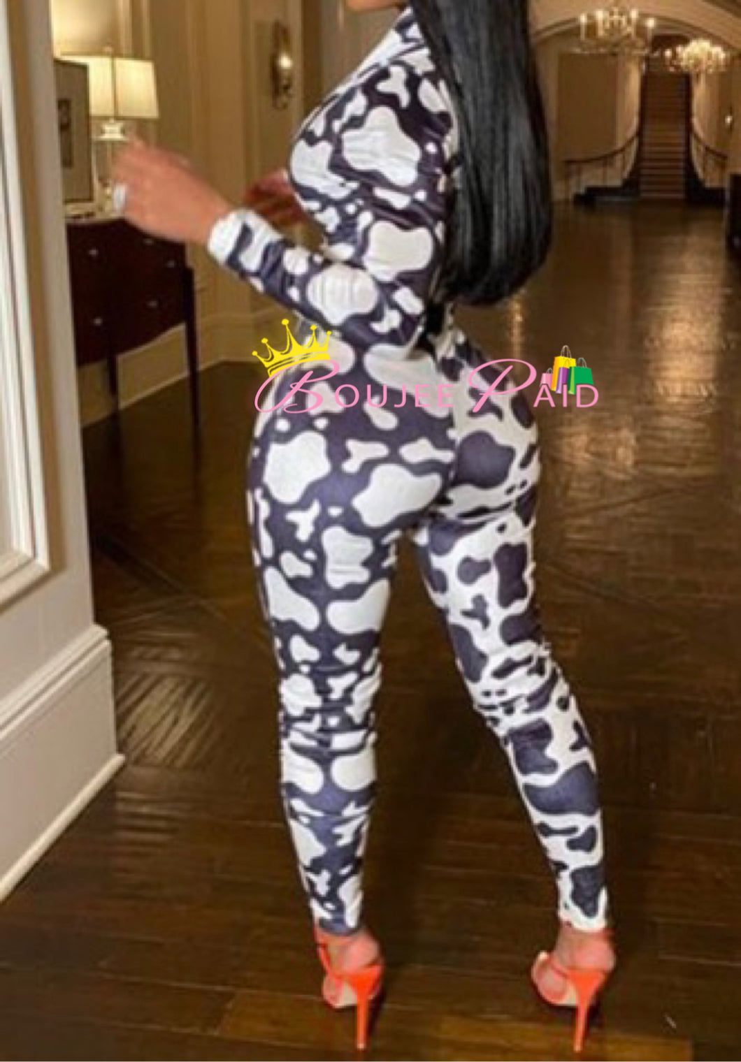 Cow Print Jumpsuit
