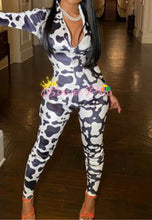 Load image into Gallery viewer, Cow Print Jumpsuit
