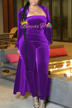 Load image into Gallery viewer, Velvet Jumpsuit Two Piece Set
