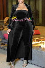 Load image into Gallery viewer, Velvet Jumpsuit Two Piece Set
