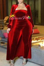 Load image into Gallery viewer, Velvet Jumpsuit Two Piece Set
