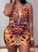 Load image into Gallery viewer, Leopard Mesh Dress
