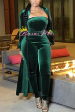 Load image into Gallery viewer, Velvet Jumpsuit Two Piece Set
