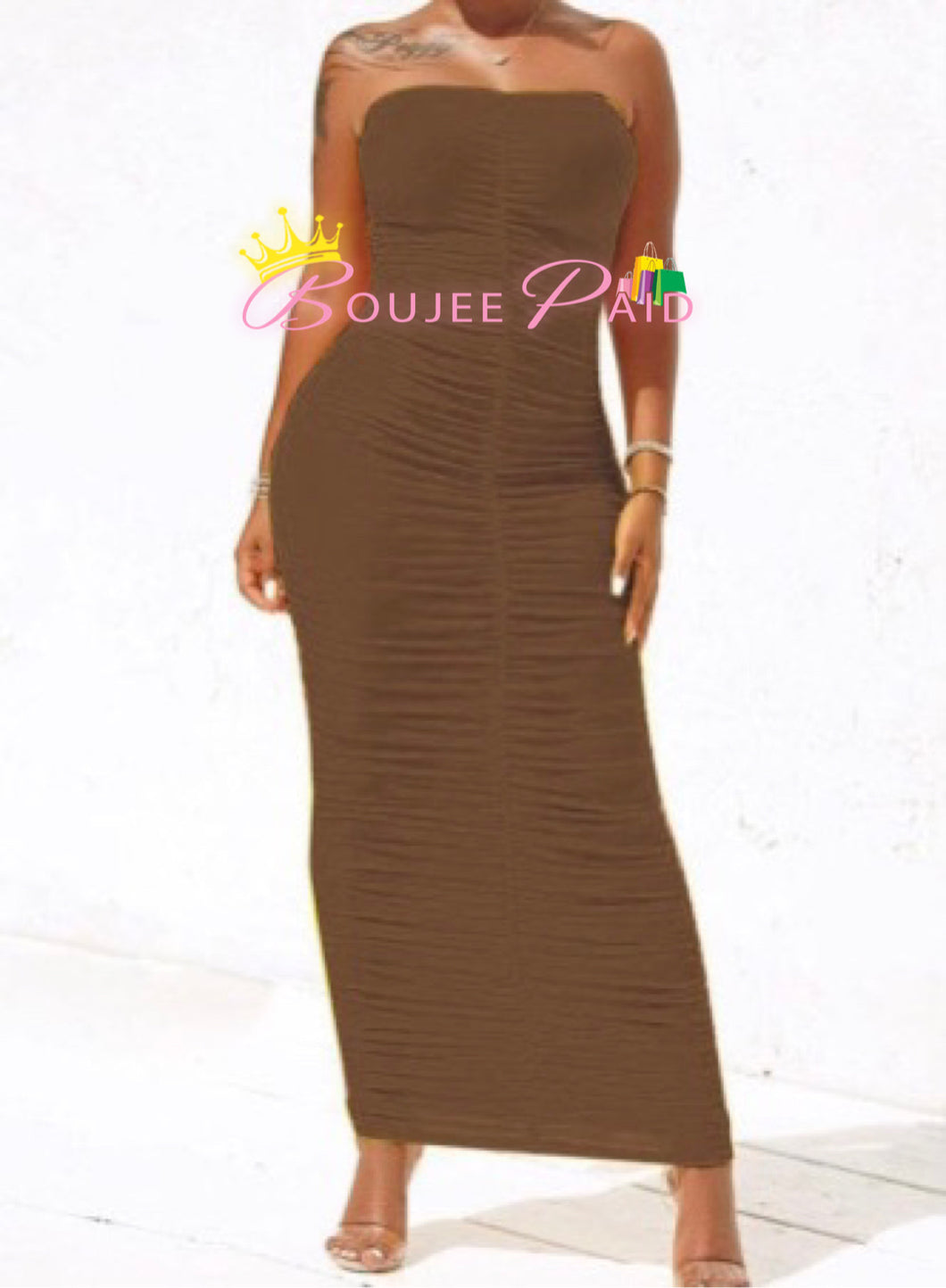 Step Out Strapless Dress